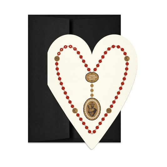 Red Rosary Heart