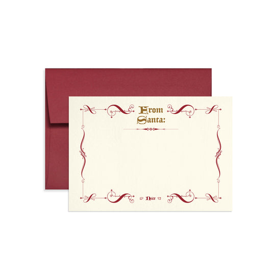 “From Santa" Gift Card Set