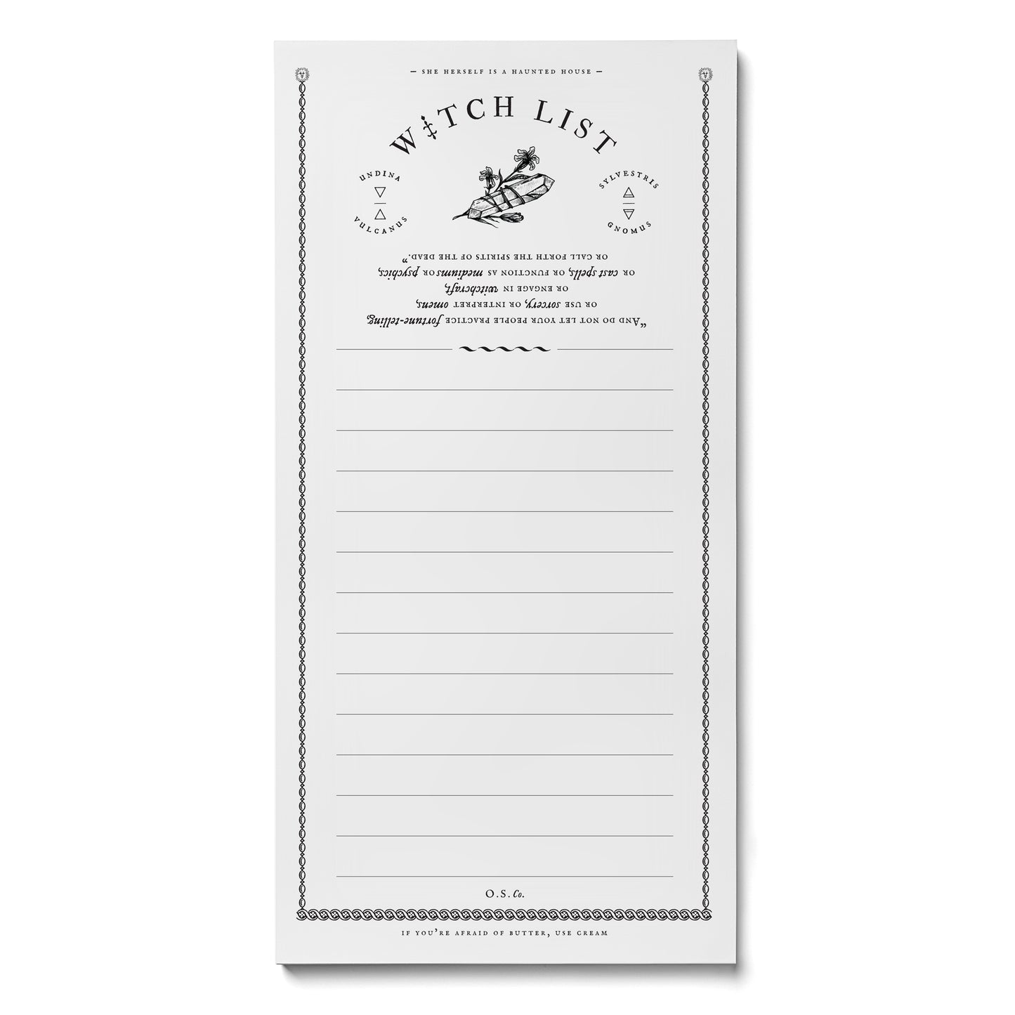 Witch List Market Pad