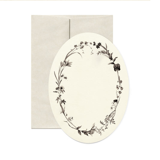 Dark Florals Oval